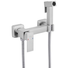 Набор 3 в 1 душевая система Kroner Edelstahl Kubus-ESG063 + смеситель Edelstahl Kubus-ESG010 + гигиенический душ ESG052 никель CVS30173