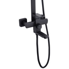 Набор 3 в 1 душевая система Kroner Edelstahl Kubus-SCH063 + смеситель Edelstahl Kubus-SCH010 + гигиенический душ SCH053 черный CVS30176