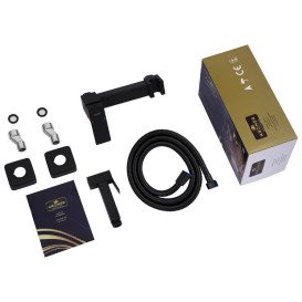 Набор 3 в 1 душевая система Kroner Edelstahl Kubus-SCH082 + смеситель Edelstahl Kubus-SCH010-3 + гигиенический душ SCH052 черный CVS30180