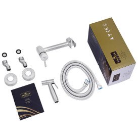 Набор 3 в 1 душевая система Kroner Edelstahl Klassisch-ESG082 + смеситель Edelstahl Klassisch-ESG010 + гигиенический душ ESG052 никель CVS30207