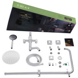 Набір 3 в 1 душова система Kroner Edelstahl Klassisch-ESG063 + змішувач Edelstahl Klassisch-ESG010 + душ гігієнічний ESG053 нікель CVS30192