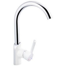 Набір 3 в 1 душова система Kroner Essen-W063 + змішувач для раковини Essen-W010 + змішувач Essen-W030 хром/білий CVS30218