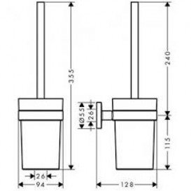 Набор аксессуаров 3 в 1 Hansgrohe коллекция Logis Universal хром 41727000