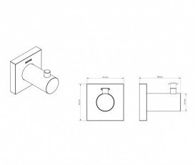 Комплект аксесуарів 6 в 1 Sonia Line для ванної кімнати матове скло/латунь хром 179640