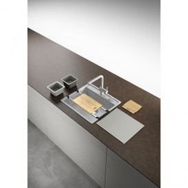 Набір аксесуарів Franke All In 4 дошка + телескопічна рейка-тримач + коландер + миска з кришкою + силіконовий килимок 112.0655.488