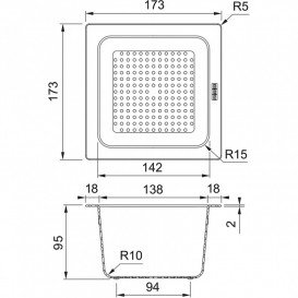 Набір аксесуарів Franke All In 5 дошка + телескопічна рейка-тримач + 2 коландери + миска з кришкою + силіконовий килимок + контейнер 112.0655.489