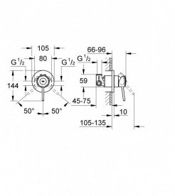 Набор для гигиенического душа Grohe BauClassic со смесителем скрытого монтажа 111048