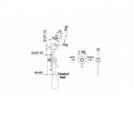 Набор для гигиенического душа Imprese Podzima Ledove хром ZMK01170112
