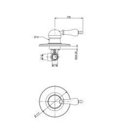 Набір для гігієнічного душу RESP CAESAR прихованого монтажу бронза 151.378.210 BR