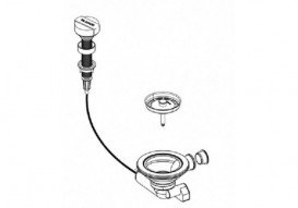 Набор доукомплетации клапаном-автоматом с круглой ручкой для BLANCO ATTIKA  BLANCO ANDANO 519377