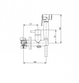 Набор гигиенического душа Webert бронза EL870303.065 ANTIC