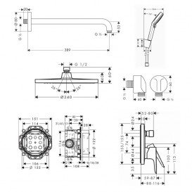 Набір прихованого монтажу Hansgrohe Talis E хром 71745222