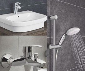 Набор смесителей для ванной Grohe Eurosmart с душевым гарнитуром хром 123246M