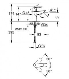 Набор смесителей для ванной Grohe Grohtherm 800 + BauEdge 3 в 1 с душевым гарнитуром хром UA34105TS0