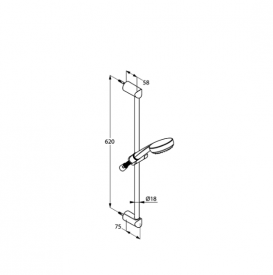 Набір змішувачів для ванни Kludi Pure&Style з душовим гарнітуром хром 406850575