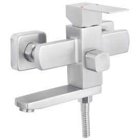 Набір змішувачів для ванної кімнати Kroner Edelstahl Kubus-ESG010 + змішувач Edelstahl Kubus-ESG060 нікель CVS30150