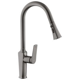 Набор смесителей для ванной Kroner Makon-GRP060 + смеситель Makon-GRP030-T + смеситель Makon-GRP010 графит CVS30154