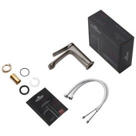Набор смесителей для ванной Kroner Makon-GRP060 + смеситель Makon-GRP010 графит CVS30156