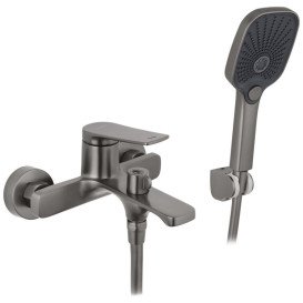 Набор смесителей для ванной Kroner Makon-GRP060 + смеситель Makon-GRP010 графит CVS30156