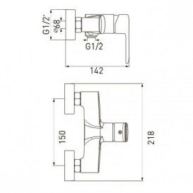 Набор смесителей для ванной Volle Fiesta со штангой хром 1515113161