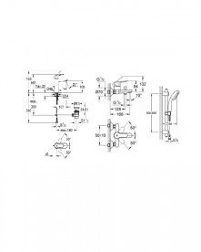 Набір змішувачів для ванни Grohe BauEdge 3в1 хром 123367M