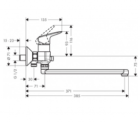 Набір змішувачів для ванни Hansgrohe Logis 1282019
