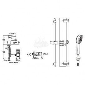 Набір змішувачів Roca Esmai хром A5D0631C00