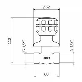 Набор запорных вентилей GRB Cocinas встраиваемые хром 2361246000