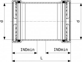 Надвижная муфта Viega SeaPress 0315.5XL d76,1 сплав CuNiFe 90/10 453411