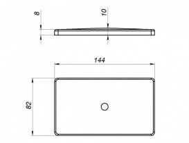 Накладка на злив для раковини Miraggio Carpi Miramarble мармур білий матовий 0001915