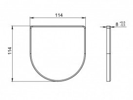Накладка на слив для раковины Miraggio Fly Miramarble литой мрамор белый глянцевый 0001918