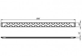 Накладка на слив для раковины Miraggio Agness 1000 акрил белый 0001928