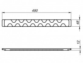 Накладка на слив для раковины Miraggio Agness 1500 акрил белый 0001929