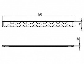 Накладка на слив для раковины Miraggio Agness 750 акрил белый 0001930