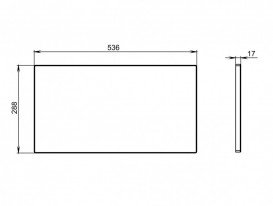 Накладка на слив для раковины Miraggio Mares 600 Miramarble литой мрамор белый глянцевый 0001936