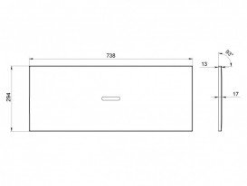 Накладка на слив для раковины Miraggio Mares 800 Miramarble литой мрамор белый глянцевый 0001937