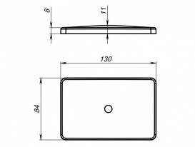 Накладка на злив для раковини Miraggio Monaco Miramarble мармур білий глянсовий 0001939