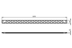 Накладка на злив для раковини Miraggio Olmos 1500 акрил білий 69125634