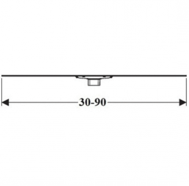 Накладна панель для ринви Geberit CleanLine60 для тонких підлог матовий метал 154.458.00.1