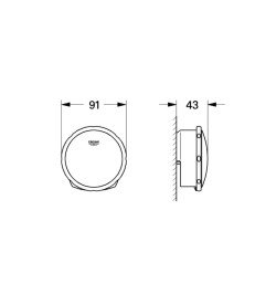 Накладна панель на перелив-налив для ванни Grohe Talentofill матовий чорний 199522430
