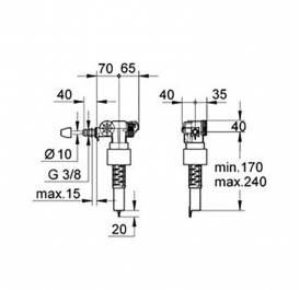 Наполнительный клапан смыва Grohe 37095000