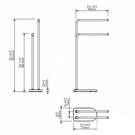 Підлоговий тримач для рушників Sonia Nomad з підставкою білий 176236