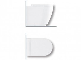 Підлоговий унітаз безободковий Hatria Fusion Alchemy 35.5х54 см санфарфор білий A0Y1ZA