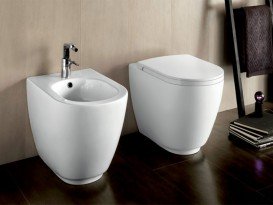 Напольный унитаз безободковый Hatria Fusion Alchemy 35.5х54 см санфарфор белый A0Y1ZA