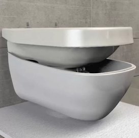 Зовнішній керамічний корпус на унітаз або біде Hatria Abito кераміка антрацит A0YXX808