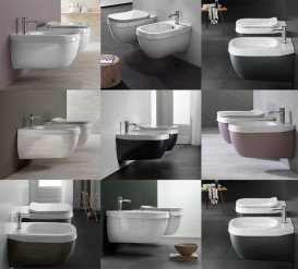 Зовнішній керамічний корпус на унітаз або біде Hatria Abito кераміка чорний матовий A0YXX802