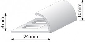 Зовнішній профіль овальний Salag h10 мм 2.5 м алюмінієвий натуральний A020xx