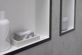 Настінна ніша з рамкою Hansgrohe XtraStoris Individual 30х15х10 см білий матовий/чорний матовий 56096670