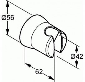 Настенный держатель для душа Kludi Sirena белый 6305043-00