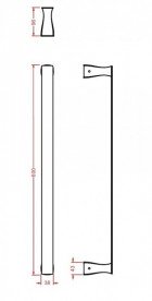 Настінний тримач для рушників ArtCeram JAZZ 60 см білий глянсовий JZA012 01